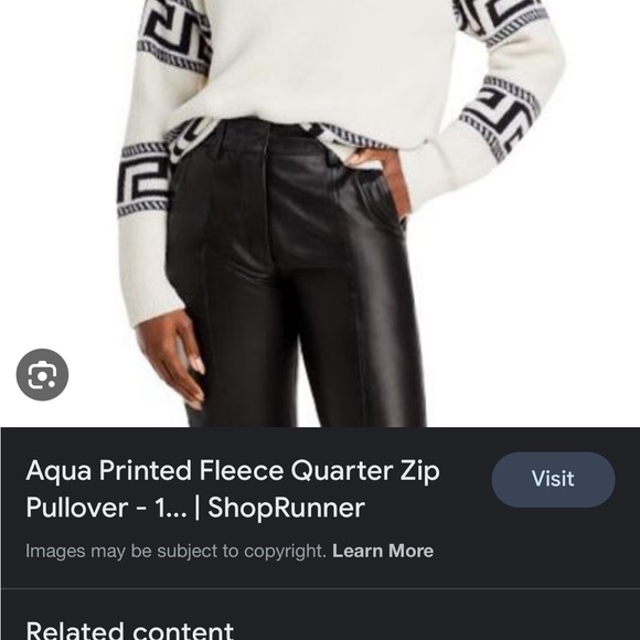 Bloomingdale’s “Auqa” Printed Fleece Quarter Zip Pullover NWTGS - Picture 3 of 8